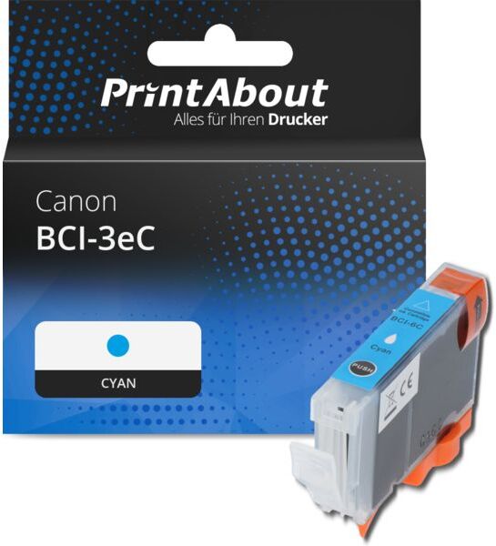 PrintAbout Druckerpatrone kompatibel mit Canon BCI-3eC - Cyan