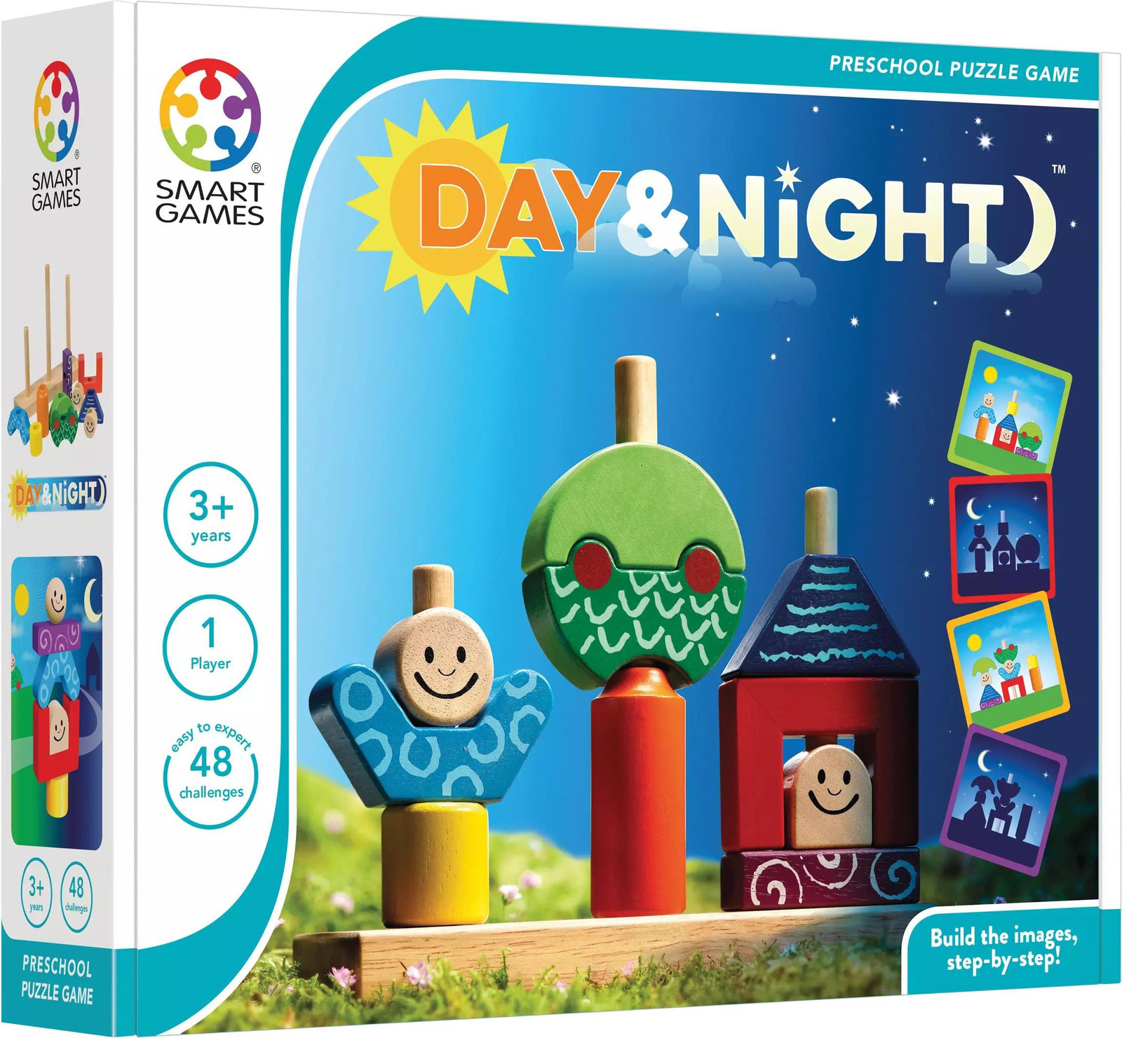 Smart Games Dag & Nacht – Logisch houten spel voor kinderen vanaf 2 jaar