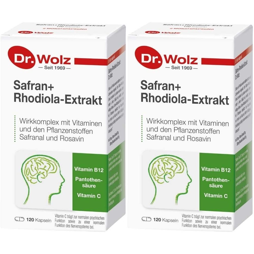 SAFRAN+RHODIOLA-Extrakt Dr.Wolz Kapseln 2x 2x120 St