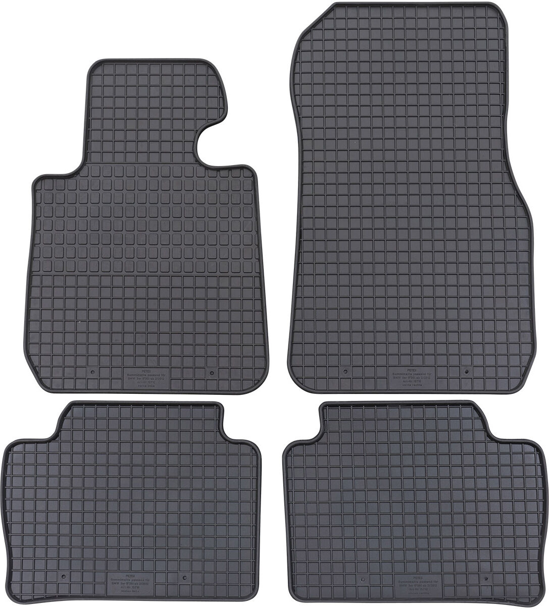 Petex Fußmattensatz Schwarz 15710