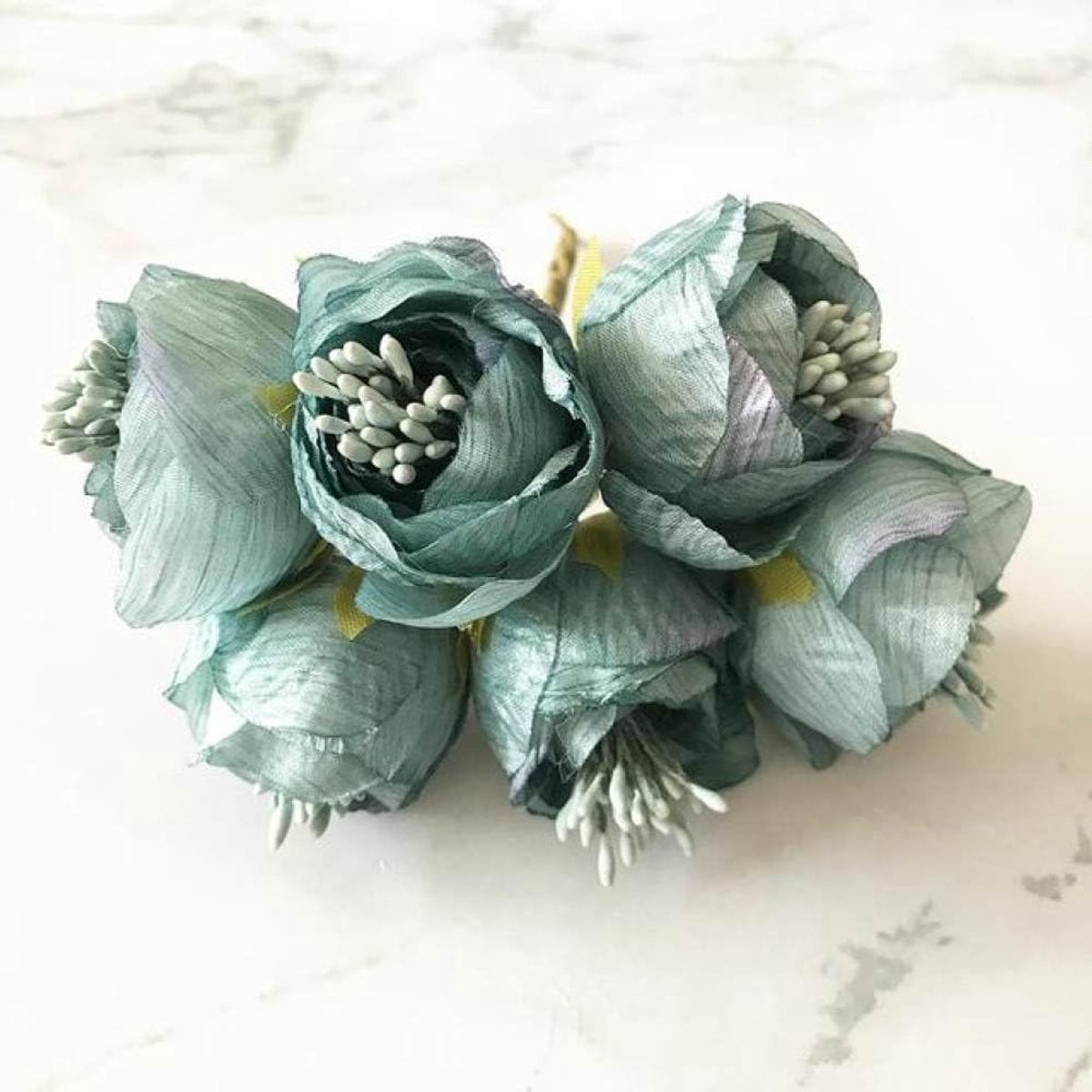 Zijde Rozen Boeket Kunstbloemen Set Roze - 6 stuks
