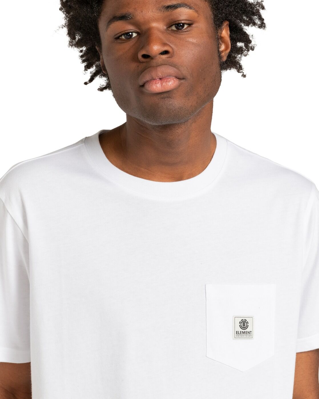 Rundhalsshirt ELEMENT "Basic Pocket", Herren, Gr. XS, weiss (optic weiß), Obermaterial: 100% Baumwolle., Shirts Rundhalsshirt optic weiß XS