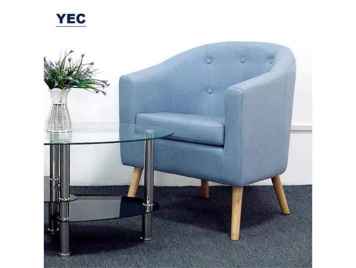 YEC 1PC SOFA en sac Fauteuil Scandinave (bleu-gris)