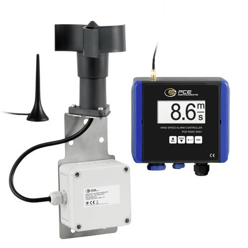 PCE Instruments Anemometer PCE-WSAC 50W+ 24 Messbereich 4..180 km/h |mph |m/s |24V DC |Funkübertragung |Datenlogger