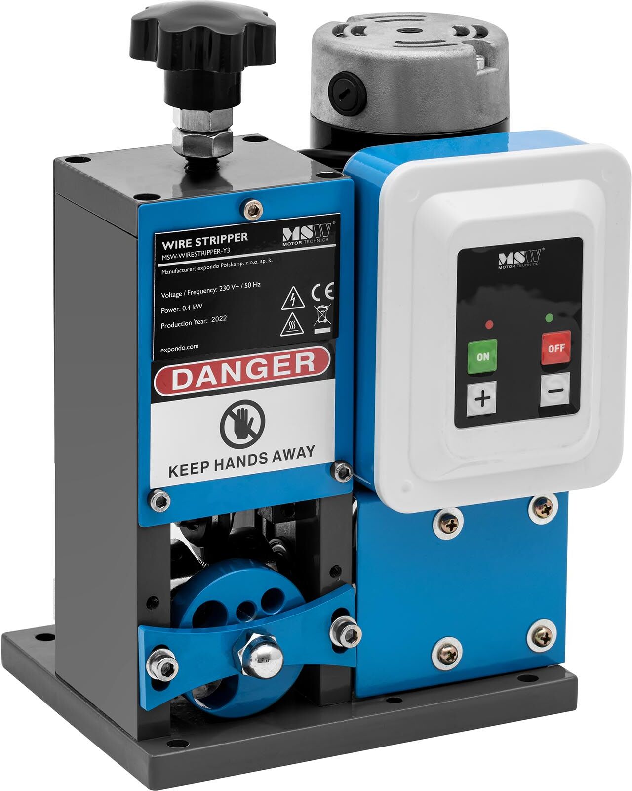 MSW Cable Stripping Machine - 400 W - 1 slot - 0 to 20 m/min MSW-WIRESTRIPPER-Y3