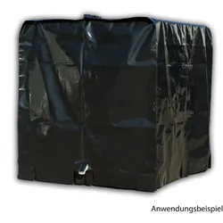 Stabilo Sanitär IBC Abdeckplane Schwarz für 1000 L IBC Container