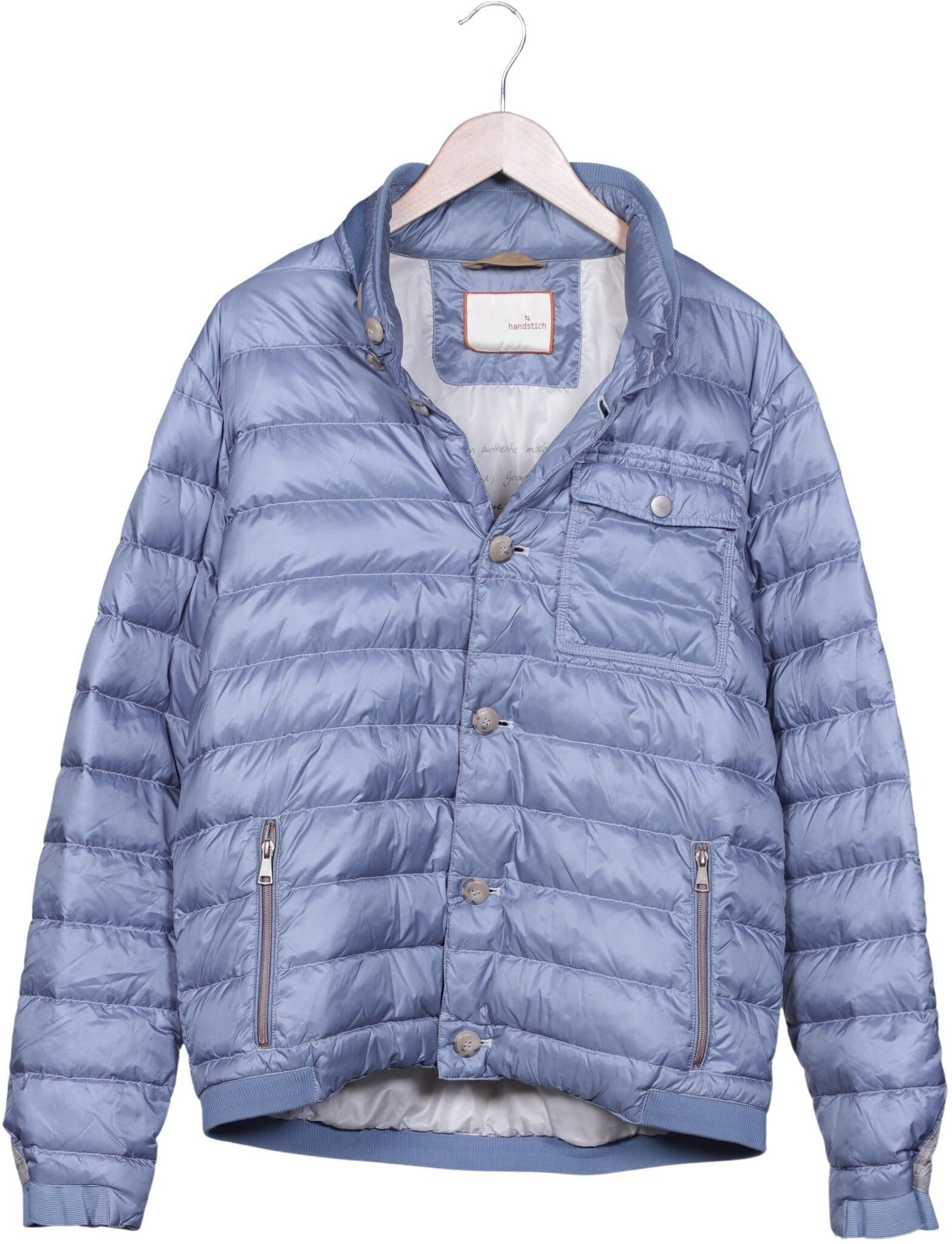 handstich Herren Jacke, Hellblau, Gr. EU 54, Daunen / Synthetik - Second Hand
