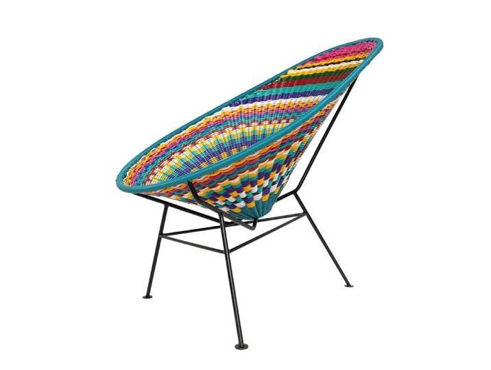 Stuhl Oaxaca Chair Acapulco Design Bespannung bunt mehrfarbig, 70x90x95 cm