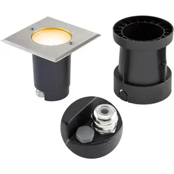 Dimmbarer Quadratischer Überfahrbarer Schwenkbarer LED Bodeneinbaustrahler IP67 5W 3000K 450lm EVN