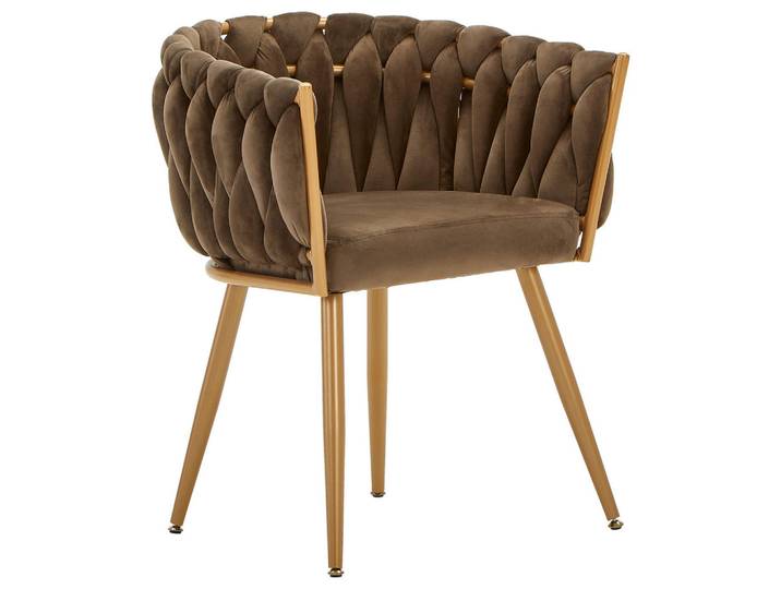 Ambia Home Armlehnstuhl, Braun, Rundrohr, 60x78x55 cm, Esszimmer, Stühle, Polsterstühle