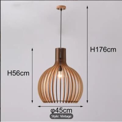 Uplifted Goods Handmade Rattan Bamboo Ceiling Lamp 45cm W o Bulb 110v