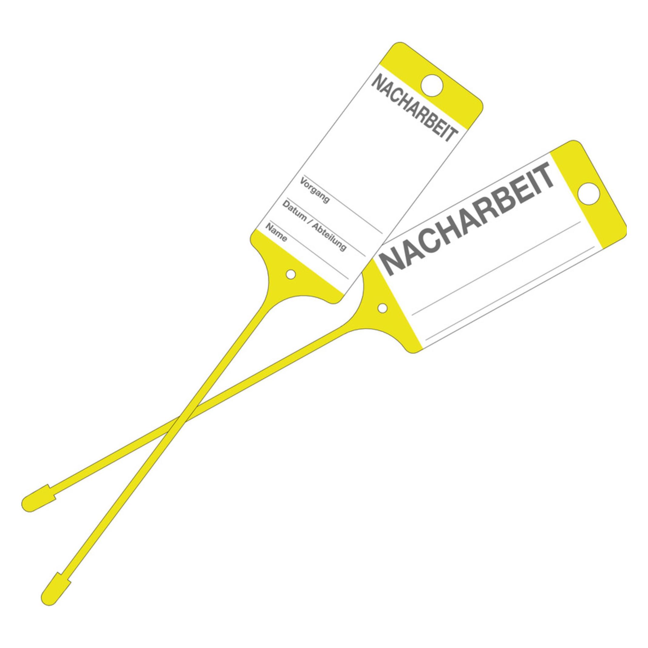 Eichner Hängeetiketten Nacharbeit gelb 21,5 x 5,8 cm gelocht, 200 St. (9219-00771)
