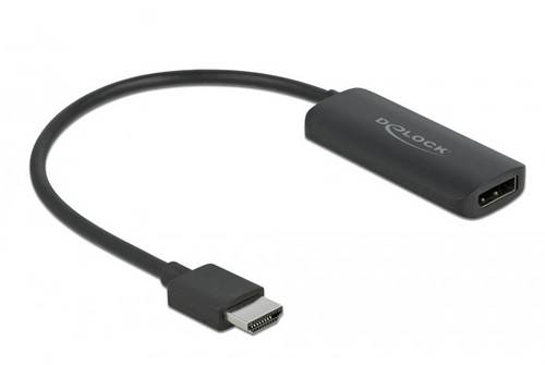 Delock 63206 HDMI / USB-Micro-B / DisplayPort Adapter [1x HDMI-Stecker - 1x DisplayPort Buchse, Micro USB] Schwarz 0.24m