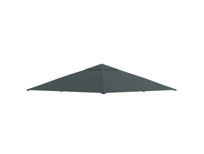 Okwish Pavillondach 298/295 cm dunkelgrau aus Polyester mit PA-Beschichtung, Dunkelgrau, 295x1x298 cm, Sonnenschutz, Pavillons