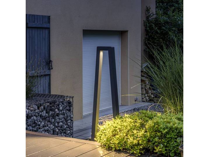 SLV LED Wegeleuchte Bookat, schwarz, Aluminium, Modern