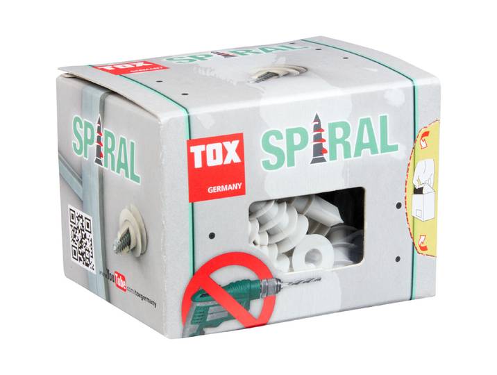 Tox Gipskarton-Dübel Spiral 50 Stück