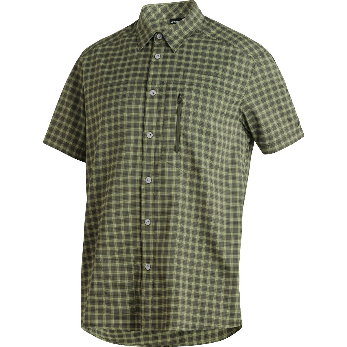 Maier Sports Mats Short Sleeve green check (M20405) 66 3000131-M20405-66