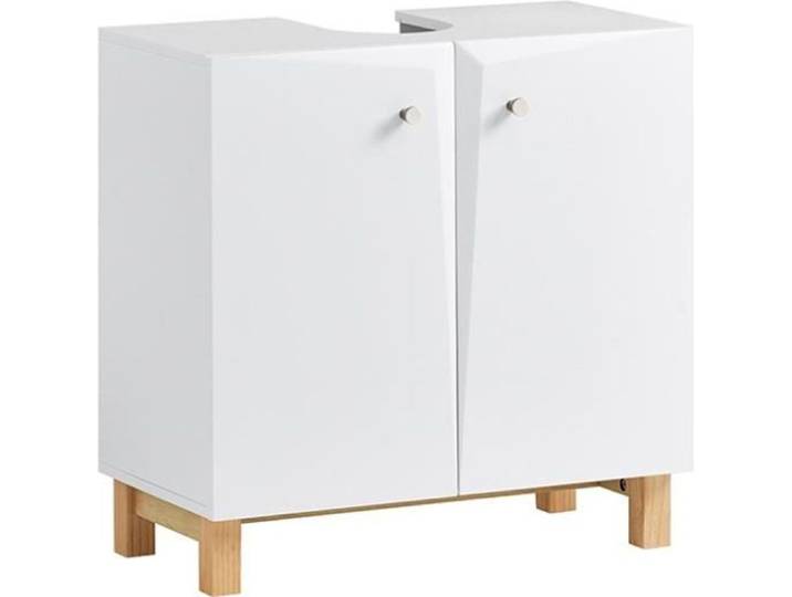 SoBuy BZR92-W Meuble sous Vasque pour Salle de Bain avec 2 Portes 60x30x60 Blanc