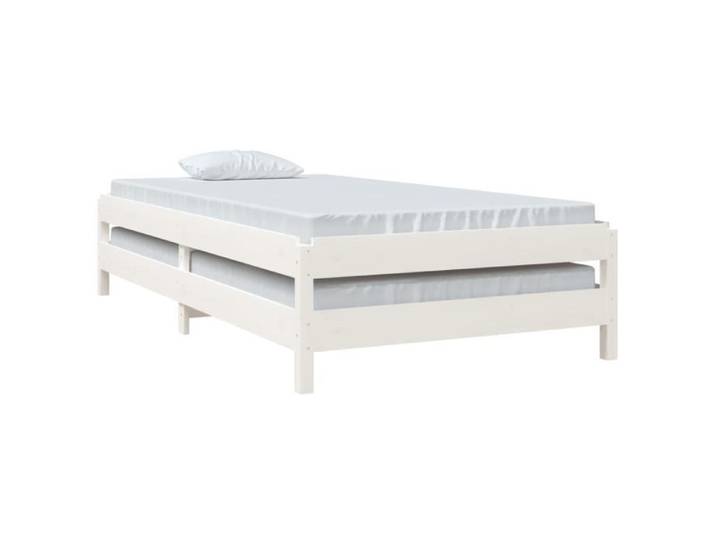 Lit empilable - KEENSO - ES006 - Bois de pin massif - 100x200 cm - Blanc