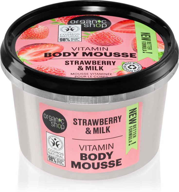 Organic Shop Strawberry & Milk mousse corps 250 ml