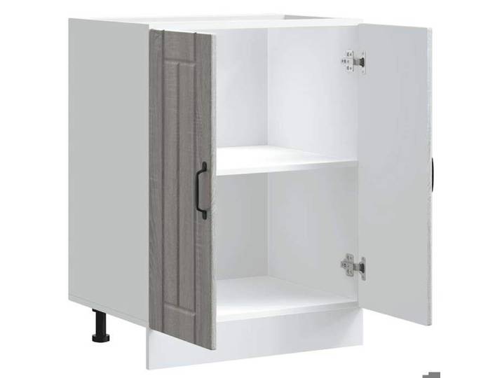 Moderne Meuble de base de lavabo SWEETY Meuble-lavabos Lucca sonoma gris bois d'ingénierie 60x46x81.5 cm MM1843