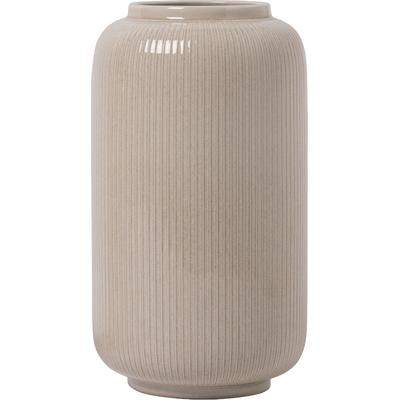 Tischvase OTTO HOME "Ylvii, innen vollständig glasiert und wasserundurchlässig", beige (creme glänzend), H:22cm Ø:12cm, Keramik, Vasen, aus Keramik, uni matt oder mit glänzender Effektglasur, creme und blau