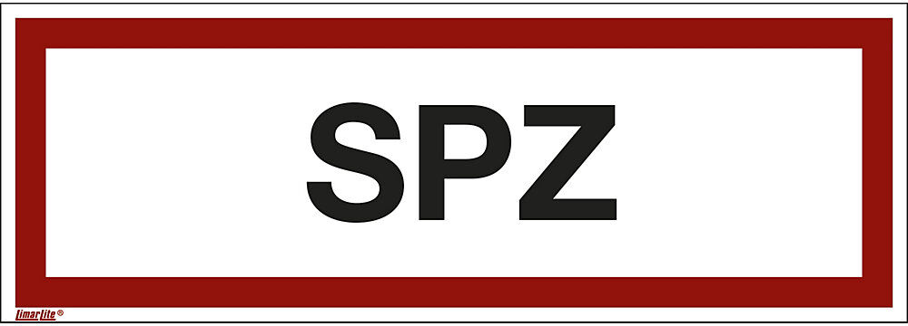 kaiserkraft Brandschutzkennzeichen für die Feuerwehr, SPZ, VE 10 Stk, Kunststoff, langnachleuchtend, LxH 297 x 105 mm