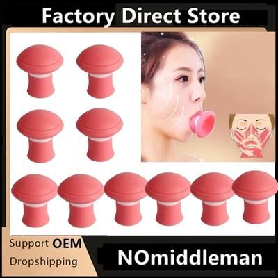 Uplift Treasures Silicone Facial Masseter Trainer For Jawline And Face Exercise 10pcs