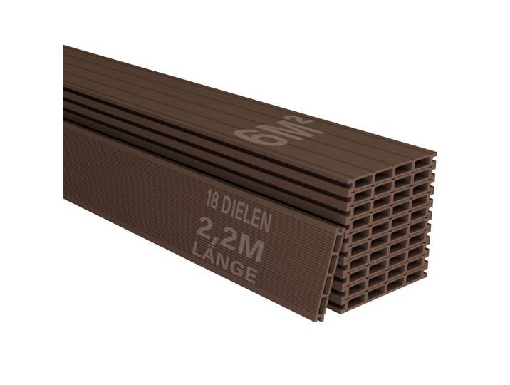 TERRASSENDIELEN WPC Braun 6 m²