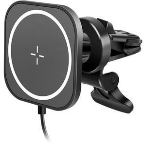 LogiLink Handyhalterung PA0329, für Auto, mit MagSafe, Magnet und Lüftungsclip, inkl. 15W Ladefunktion
