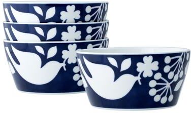 "Noritake Bluefjord Set of 4 Cereal Bowls, 6"", 25 oz."