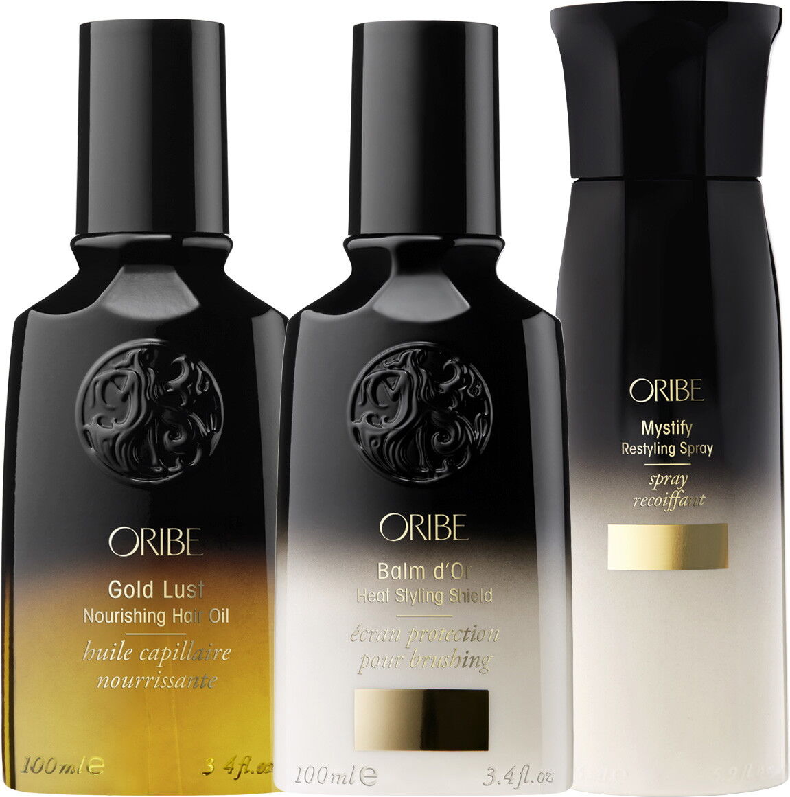 375ml Oribe Gold Lust Pflege- und Stylingset (Hair Oil 100ml + Styling Shield 100ml + Spray 175ml)