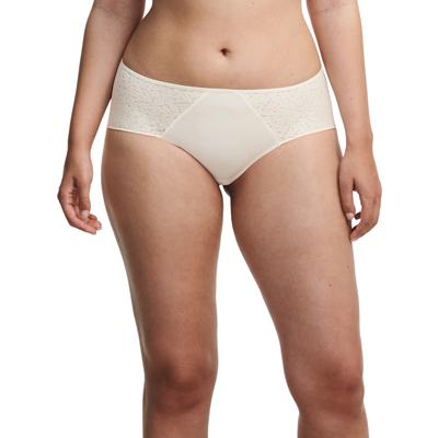 Slip CHANTELLE "NORAH", Damen, Gr. 40, beige (talc), Obermaterial: 71% Polyamid, 29% Elasthan, körpernah, Unterhosen Slip, florale Spitze, weiche Materialien