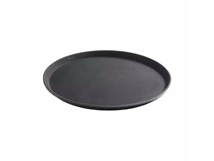 Hendi Antirutsch-Serviertablett rund ø41x2cm – Diverse Gastro Küchenutensilien – schwarz
