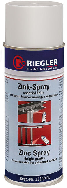 Riegler Spray Zinc, Température max. 300 °C, 400 ml (3220/400)
