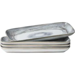 Gipfelstück Platten-Set, Steinzeug TIEFER SEE