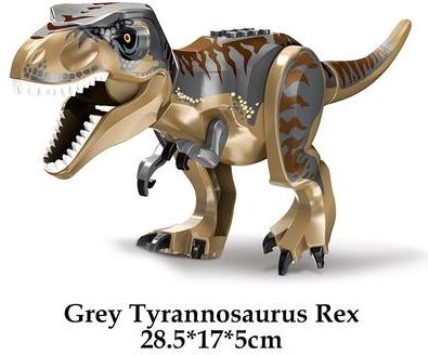 Inspire Daily Merch Jurassic Dinosaur World Building Blocks Set T Rex, Triceratops, Indominus Rex & Velociraptor Model c