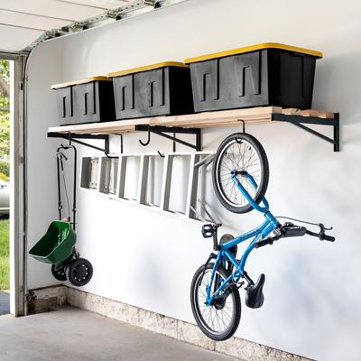 StoreYour 2' x 8' DIY Wall Shelf Brackets - Heavy Duty Garage Wall Shelf - 2'x8'