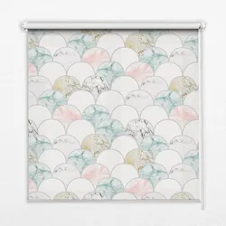 INNENROLLO - Fensterrollo - Rollo - 150x140 cm - Bunte Schuppen
