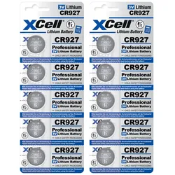 10x XCell CR927 Lithium-Knopfzelle 3V 30mAh (2x 5er-Blister)