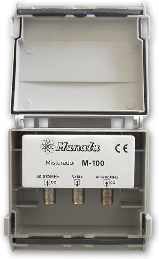 Misturador Antena 2 Entradas VHF / UHF - MANATA