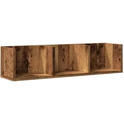 vidaXL CD-Wandregal Altholz-Optik 75x18x18 cm Holzwerkstoff