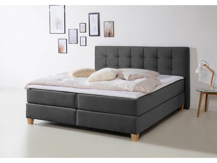 Home affaire Boxspringbett Moulay, inkl. Topper, in 3 Härtegraden, TFK auch in Härtegrad 4