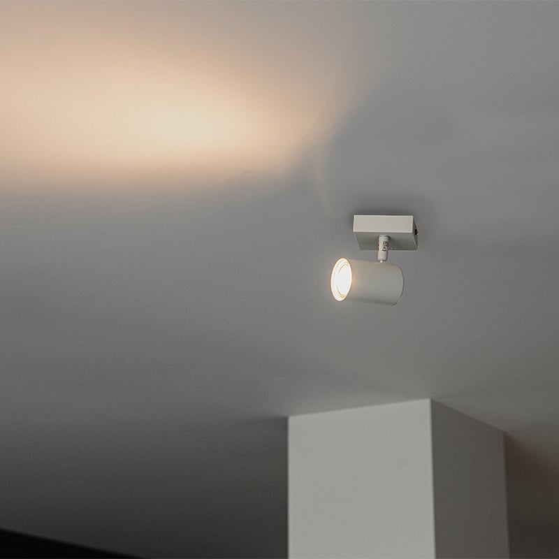 Qazqa Smart Spot Wit Vierkant Verstelbaar met Wifi en GU10 LED