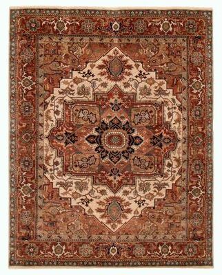ECARPETGALLERY Hand-knotted Jules Sultane Ivory Wool Rug - 7'10 x 9'10