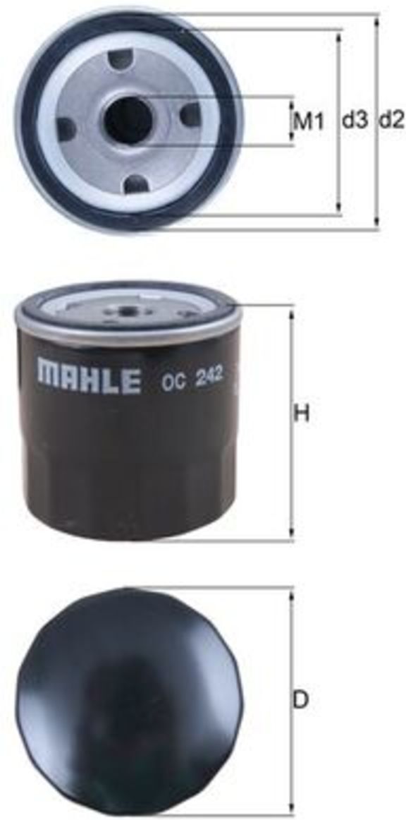 Ölfilter MAHLE KNECHT OC 242