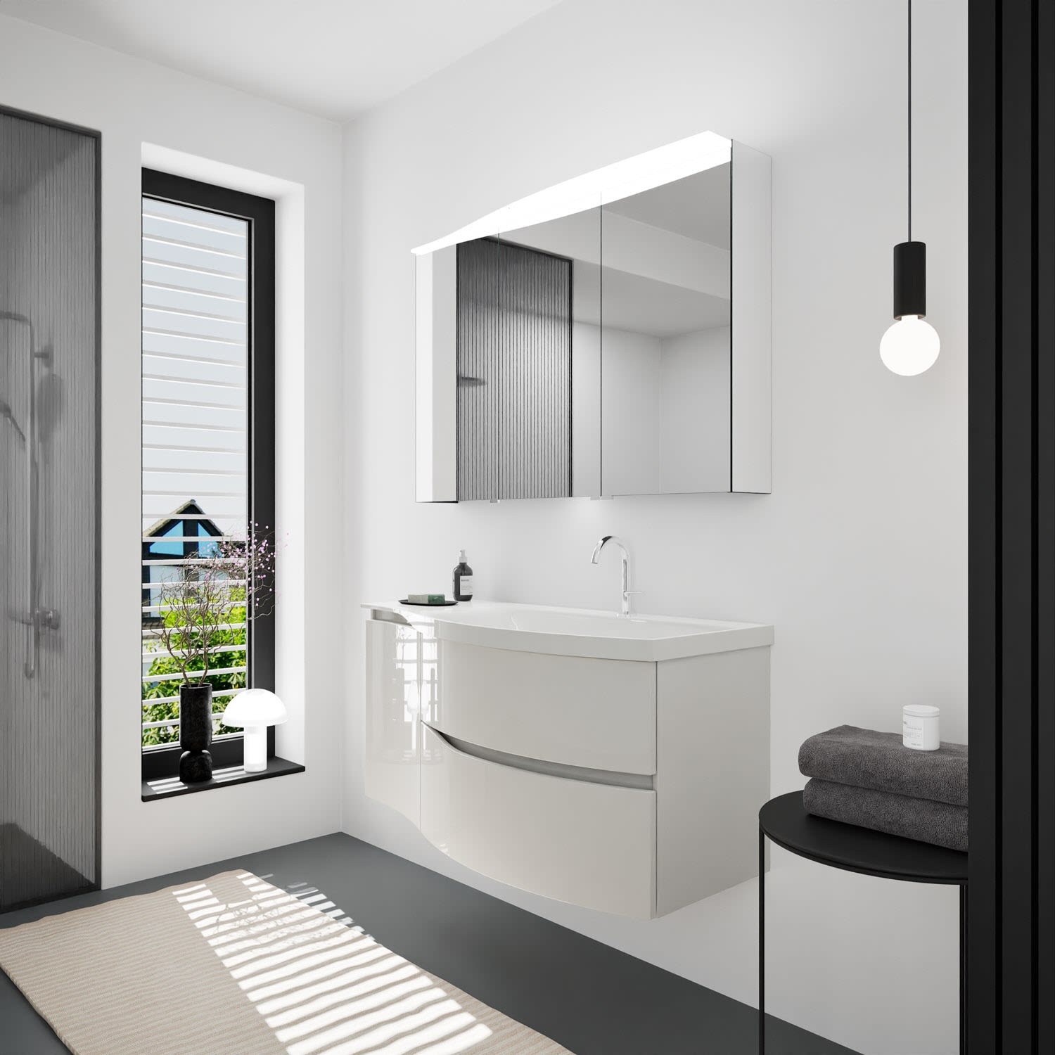 burgbad Sinea 3.0 Spiegelschrank 120 cm, Badmöbel, SHFD120RPN678, verspiegelt - verspiegelt