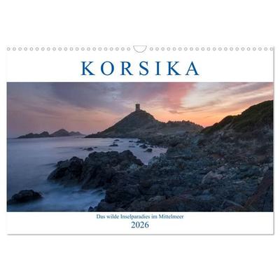 Korsika, das wilde Inselparadies im Mittelmeer (Wandkalender 2026 DIN A3 quer), CALVENDO Monatskalender