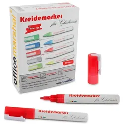 KARAT Kreidemarker - Tafelschreiber mit Rundspitze - Wasserlöslich / Rot