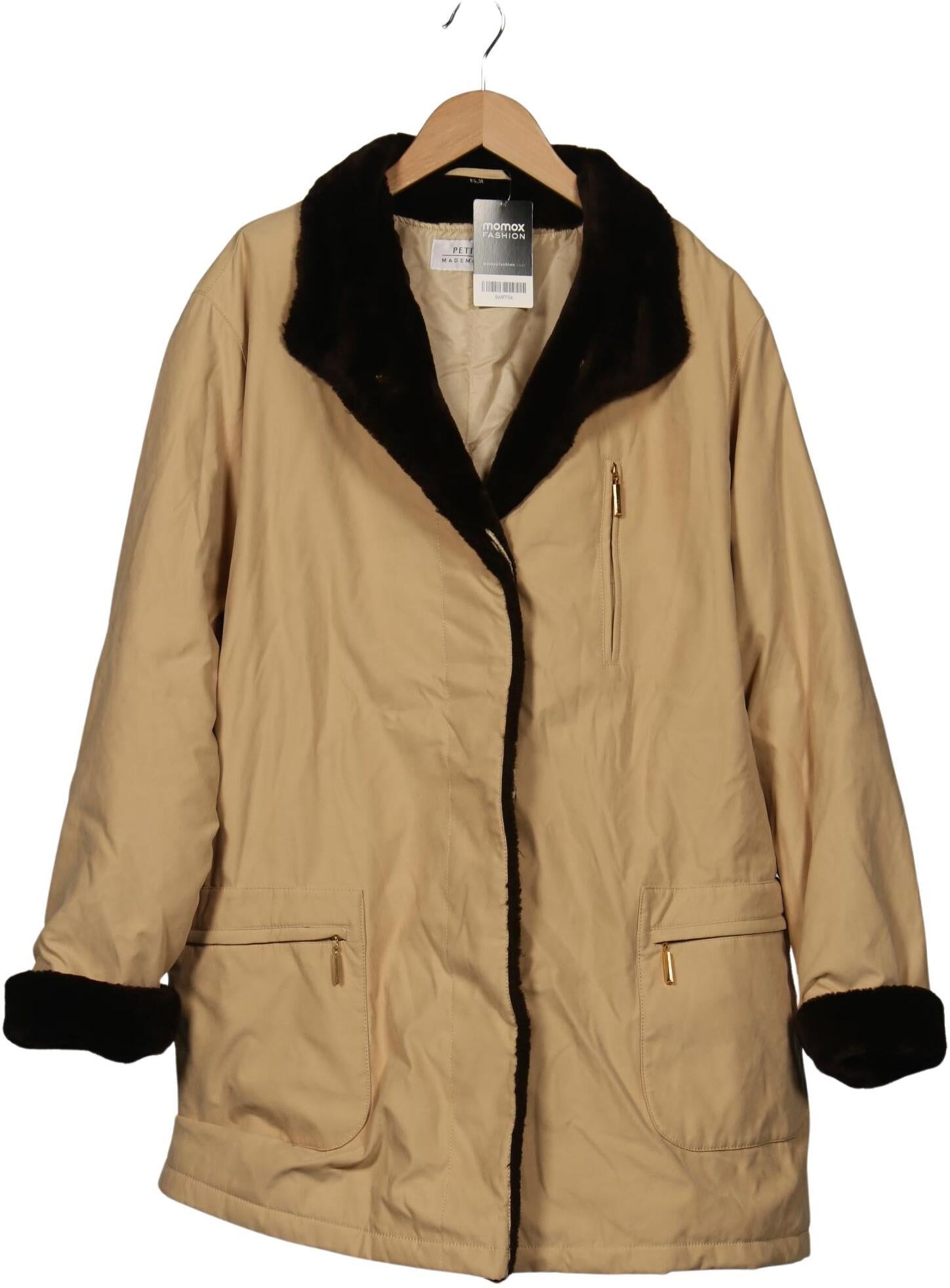 Petite Mendigote Paris Damen Mantel, Beige, Gr. 3Xl, Synthetik - Second Hand